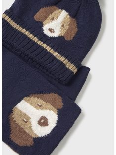 Mayoral baby fiú kötött sapka-sál szett