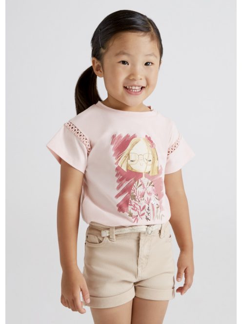 Mini lány short, drapp színű.