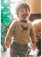 Mayoral baby fiú kötött kutyusos pulóver