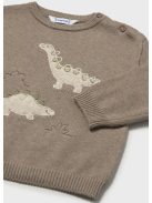 Mayoral baby fiú, kötött, kisautós pulóver.