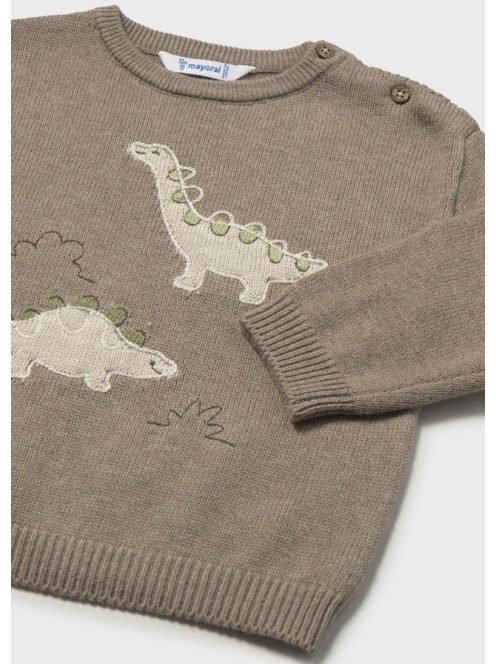 Mayoral baby fiú, kötött, kisautós pulóver.