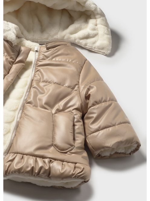 Mayoral, mogyoró barna, kifordítható, bundás kiskabát.