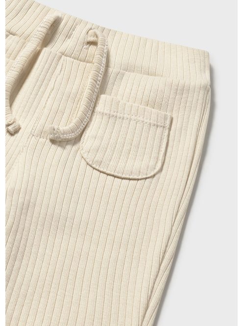 Mayoral, krémszínű, unisex, bordázott kisnadrág.