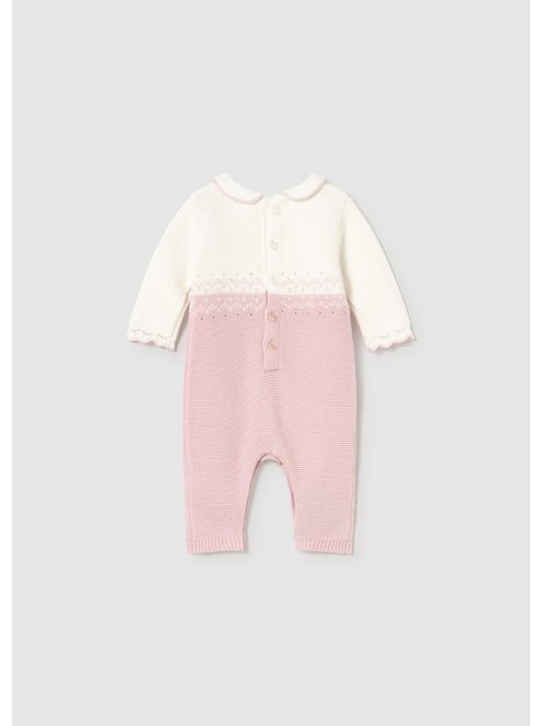 Gyönyörűen kidolgozott newborn kötött rugdalózó