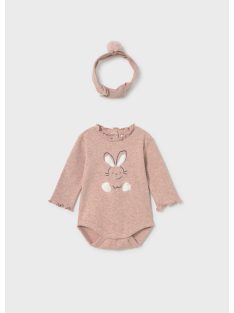   Mayoral newborn lány 3 részes nyuszis szett, pomponos fejpánttal.