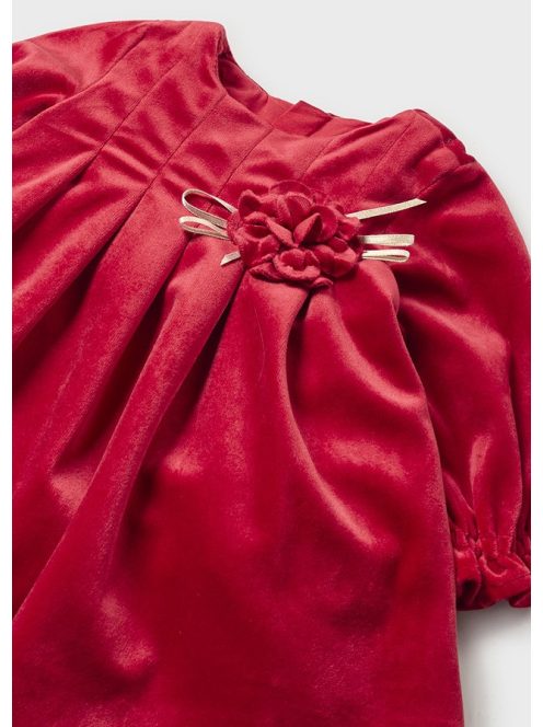 Newborn lány piros bársony ruha