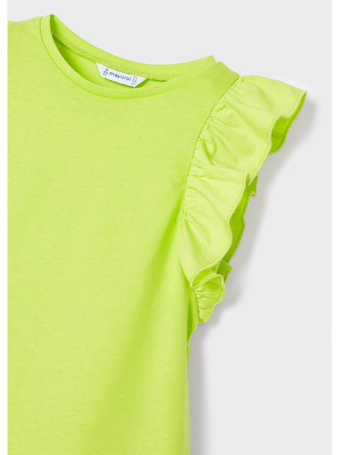 Mini lány pamut póló,lime.