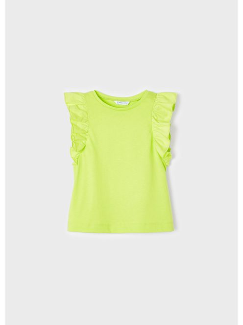 Mini lány pamut póló,lime.