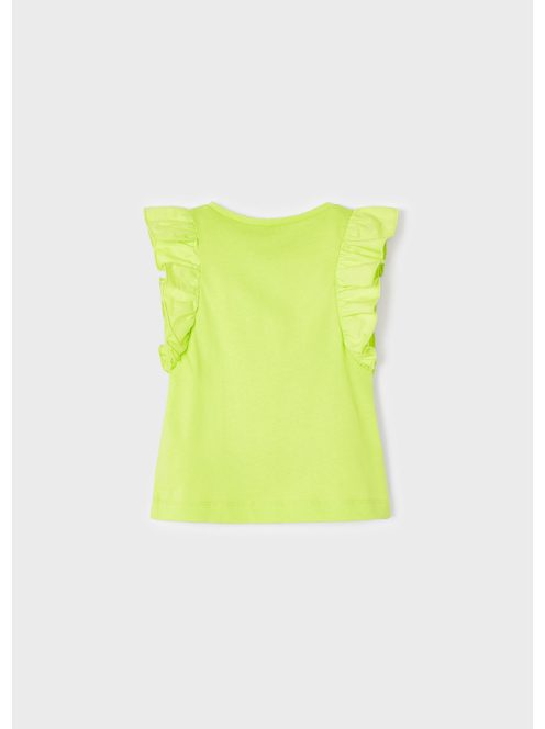 Mini lány pamut póló,lime.
