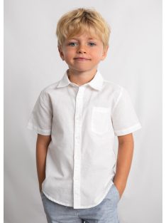 Maíoral mini fiú, fehér, rövidujjú ing