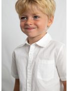 Maíoral mini fiú, fehér, rövidujjú ing