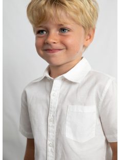 Maíoral mini fiú, fehér, rövidujjú ing