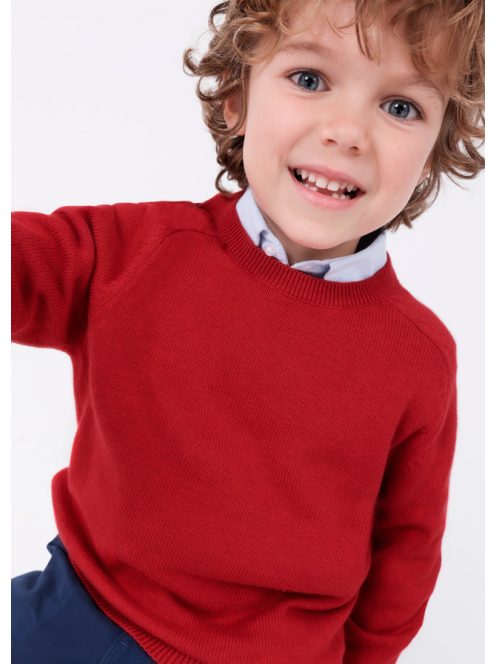 Mini fiú kötött pulóver piros