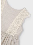 Mayoral, ezüstösen csillogó alkalmi lenvászon ruha.