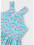 Mayoral flamingómintás hátán keresztpántos nyári pamutruha