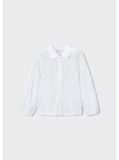 Mayoral mini lány galléros blúz ezüst pöttyökkel