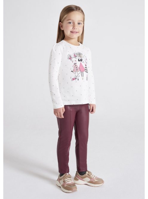 Mini lány műbőr leggings