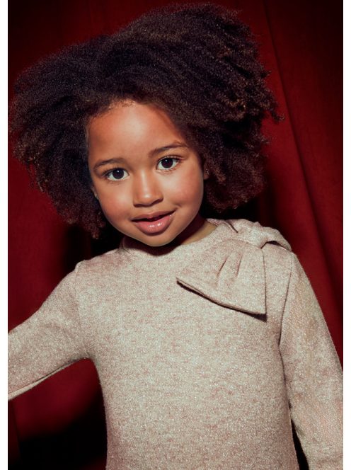 Mayoral különleges , csillogós, masnis mini lány ruha