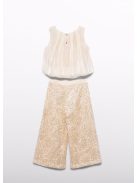 Abel&Lula ekrü, flitteres, 2 részes alkalmi ruha. 