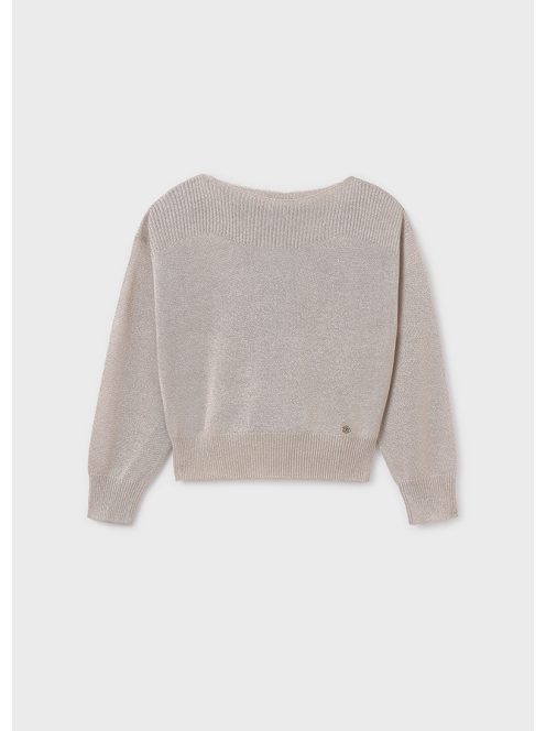 Tini lány finomkötött tavaszi pulóver