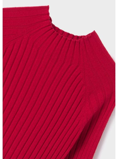 Tini lány bordás pulóver piros színben