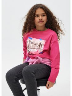 Tini lány pamut felső,magenta.
