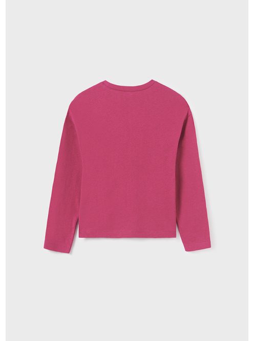 Tini lány pamut felső,magenta.
