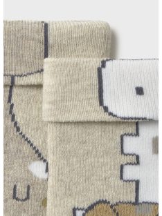 Dínó mintás, csúszásgátlós newborn fiú zokni.