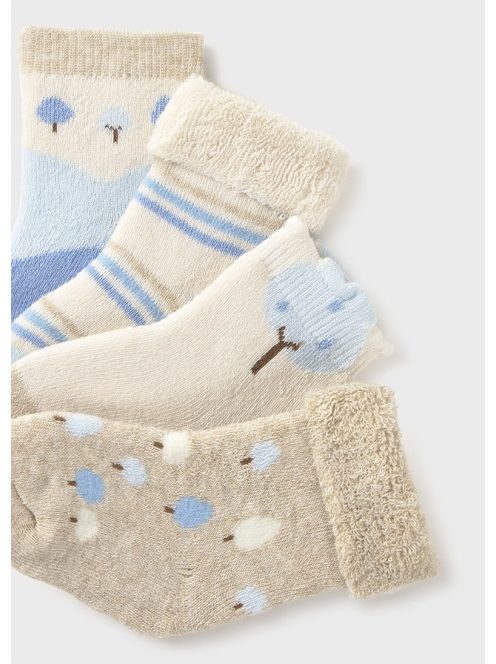 Mayoral, 4 pár vastag newborn zokni.